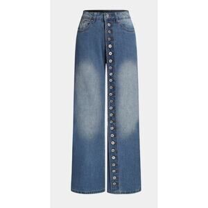 Micas Denim Button High Waist Straight Leg Jeans – NWT, Size XL